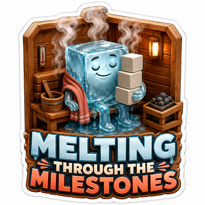 Melting Milestones Ice Vinyl Sticker Decal