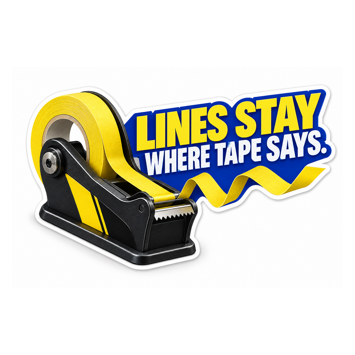 Fine Line Masking Tape Dispenser Vinyl Sticker Decal