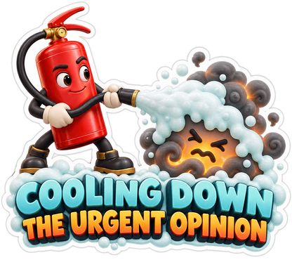 Cooling Urgent Opinion Fire Extinguisher Vinyl Sticker Decal