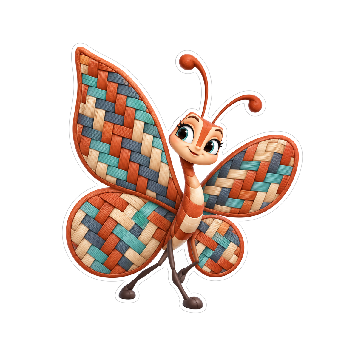 Butterfly Terracotta Twill Scout Vinyl Sticker Decal