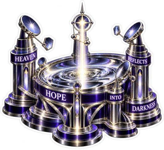 Hope Into Darkness Liquid Mirror Telescope Vinyl Sticker Decal