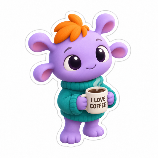 I Love Coffee Vinyl Sticker Decal
