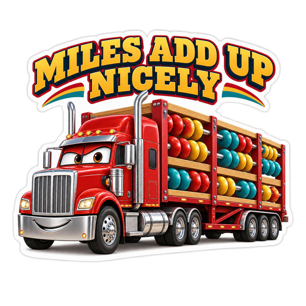 Miles Add Up Nicely Vinyl Sticker Decal