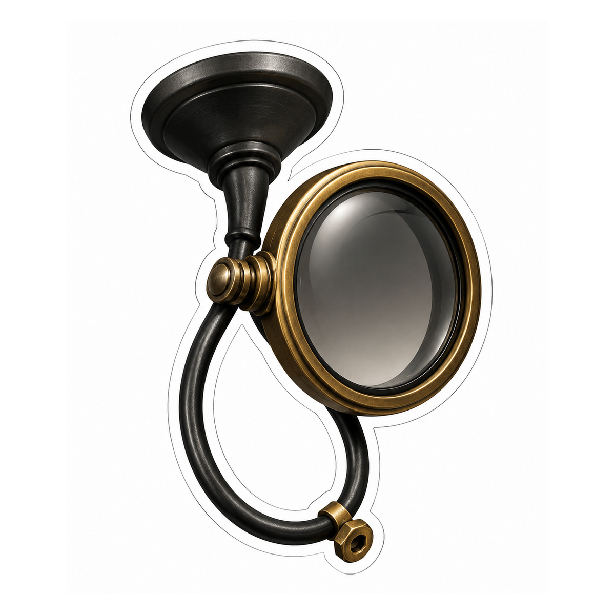 Rearview Mirror Mount Monocle Vinyl Sticker Decal