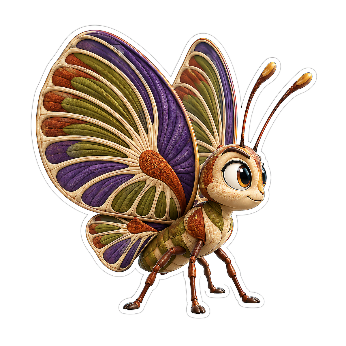 Butterfly Violet Mushroom Coral Ridge Scout Vinyl Sticker Decal