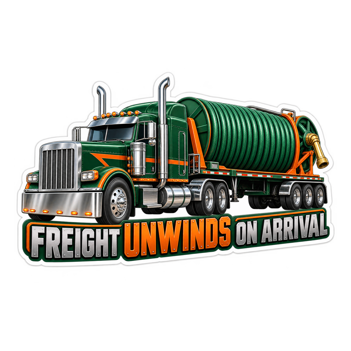 Freight Unwinds On Arrival Vinyl Sticker Decal
