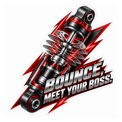 Shock Piston Rebound Disc Stack Vinyl Sticker Decal