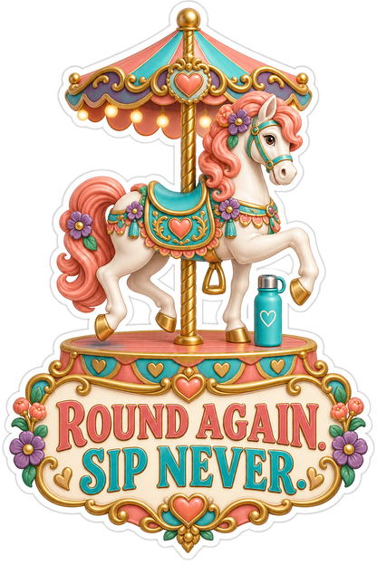 Round Again Vinyl Sticker Decal