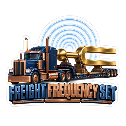 Freight Frequency Set Semitruck Vinyl Sticker Decal