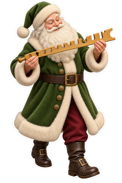 Santa Antique Boxwood Corset Busk Gauge Vinyl Sticker Decal