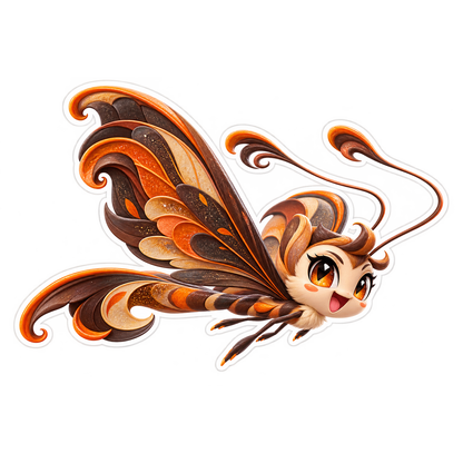 Hojicha Curl Dash Vinyl Sticker Decal