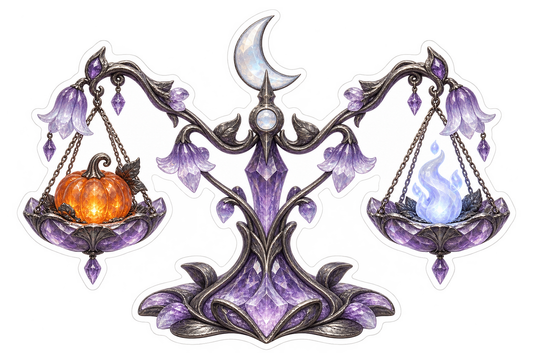 Crystal Moonflower Pumpkin Ghostflame Scale Vinyl Sticker Decal