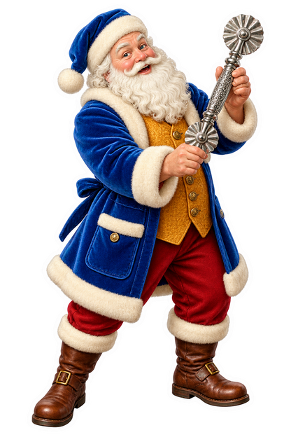 Santa Victorian Silver Pastry Jigger Vinyl Sticker Decal
