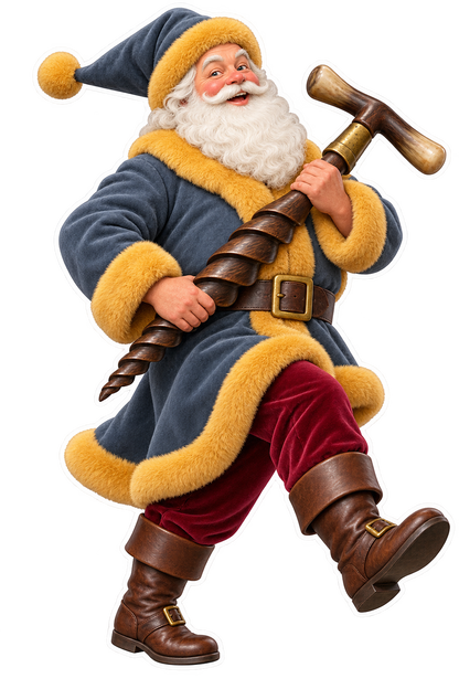 Santa Lignum Vitae Brass Cooper Bung Hole Reamer Vinyl Sticker Decal