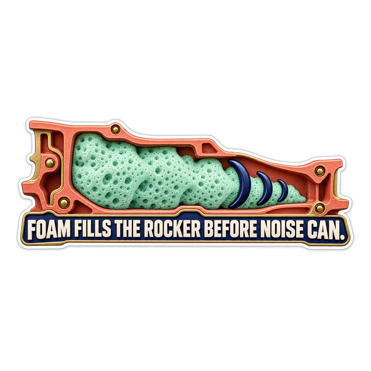Rocker Acoustic Foam Baffle Vinyl Sticker Decal