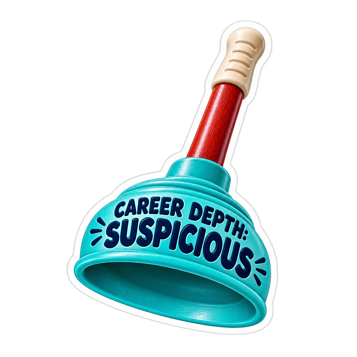 Career Depth Suspicious Vinyl Sticker Decal