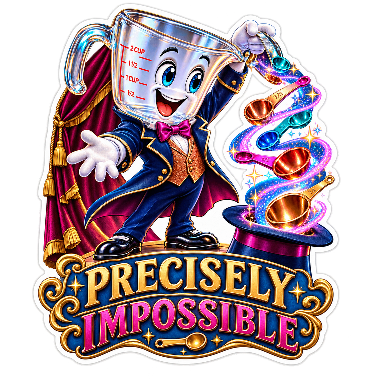 Precisely Impossible Ruler Magician Vinyl Sticker Decal