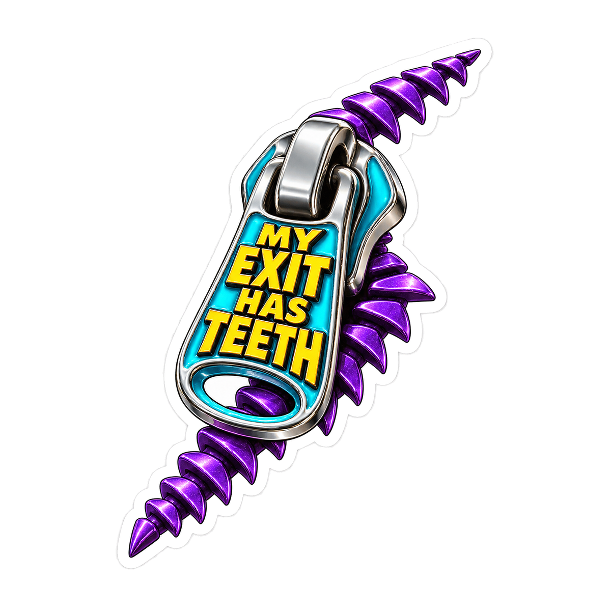 Exit Has Teeth Vinyl Sticker Decal
