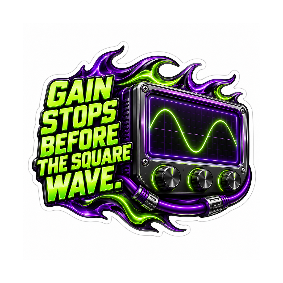 Gain Setting Waveform Scope Vinyl Sticker Decal