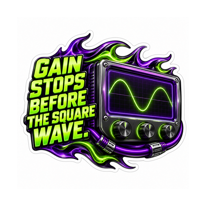 Gain Setting Waveform Scope Vinyl Sticker Decal