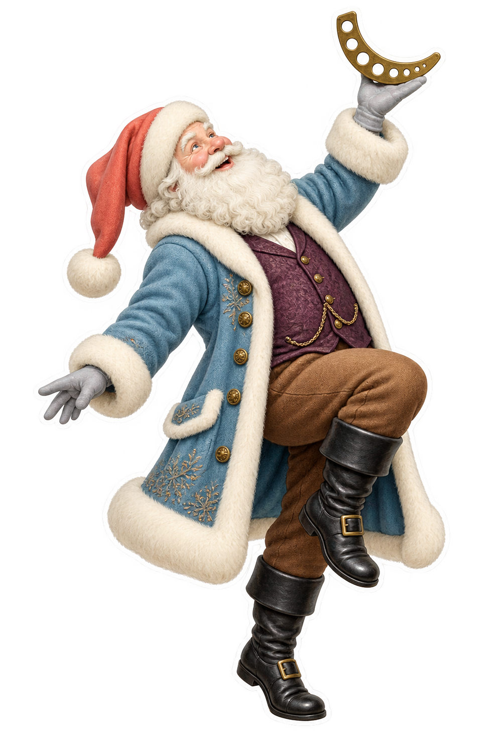 Santa Antique Brass Umbrella Ferrule Gauge Vinyl Sticker Decal