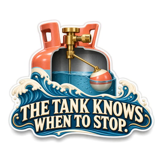 Ac Recovery Tank Float Vinyl Sticker Decal