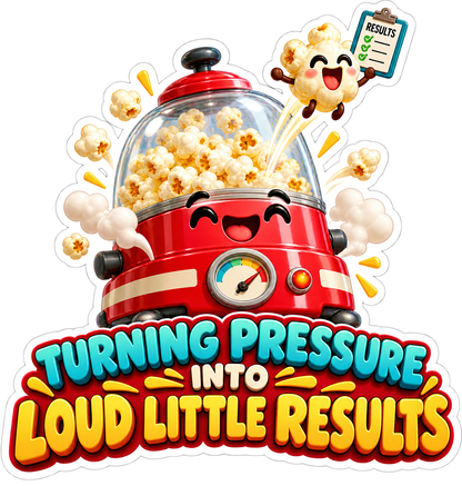 Popcorn Pressure Results Vinyl Sticker Decal