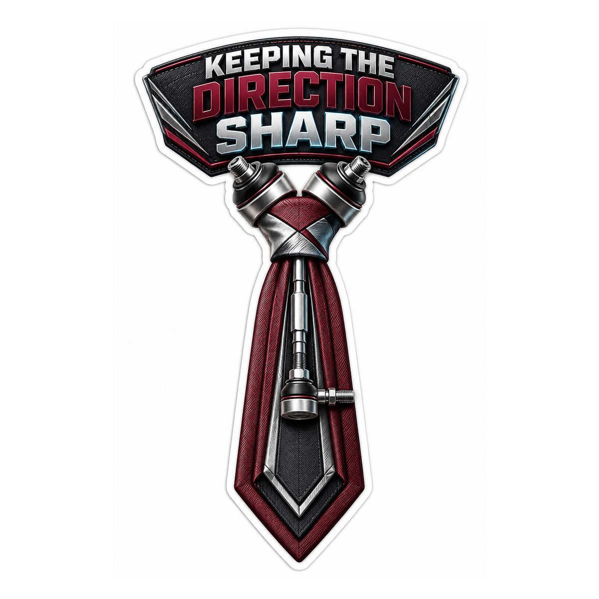 Tie Rod Necktie Vinyl Sticker Decal