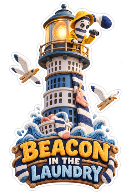 Beacon on the Laundry Lighthouse Vinyl Sticker Decal