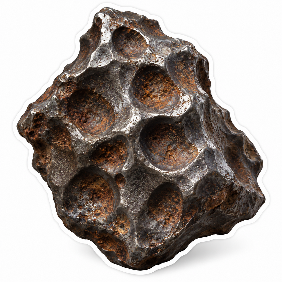 Regmaglypted Iron Meteorite Vinyl Sticker Decal