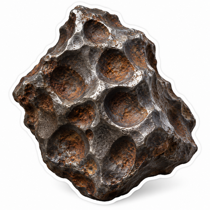 Regmaglypted Iron Meteorite Vinyl Sticker Decal