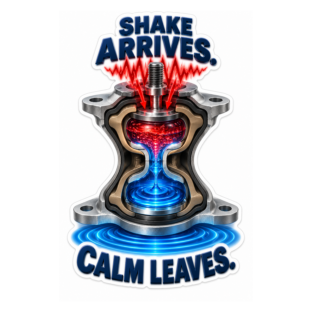 Hydraulic Engine Mount Calm Leaves Vinyl Sticker Decal