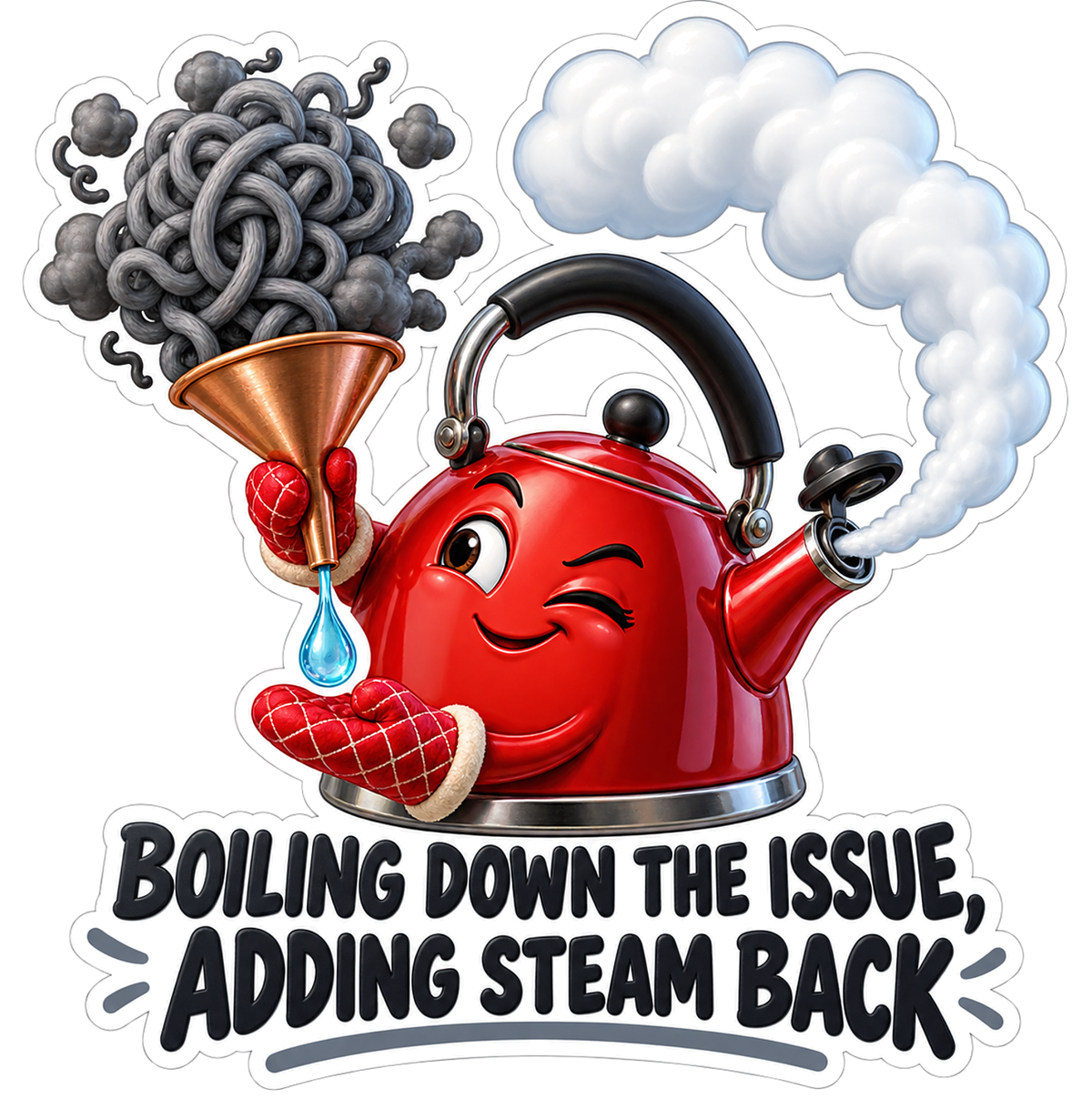 Boiling Issue Adding Steam Kettle Vinyl Sticker Decal