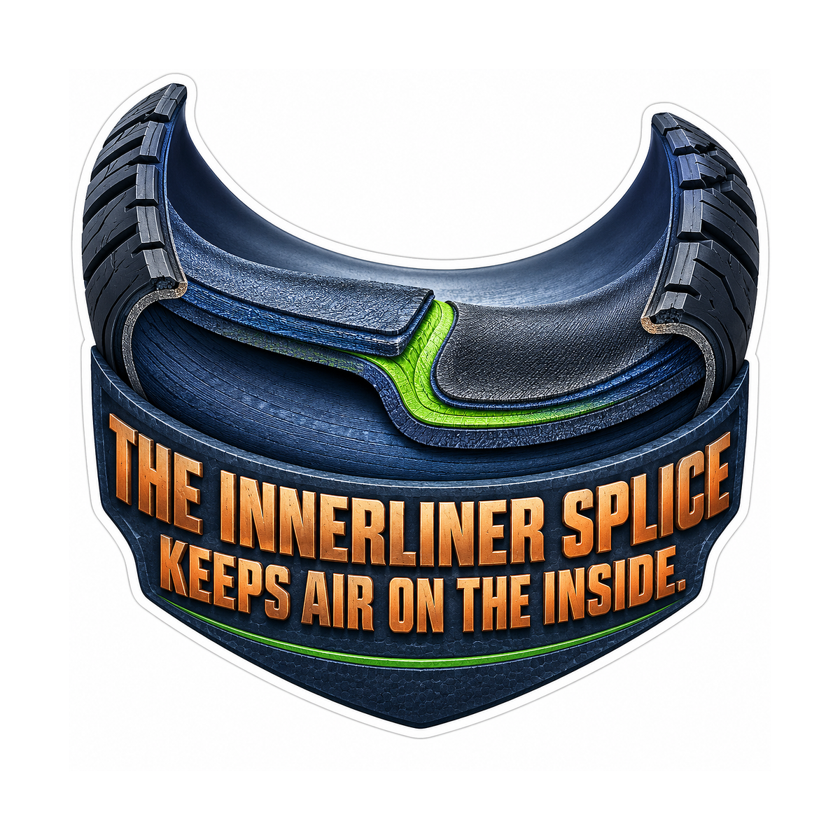 Tire Innerliner Splice Vinyl Sticker Decal