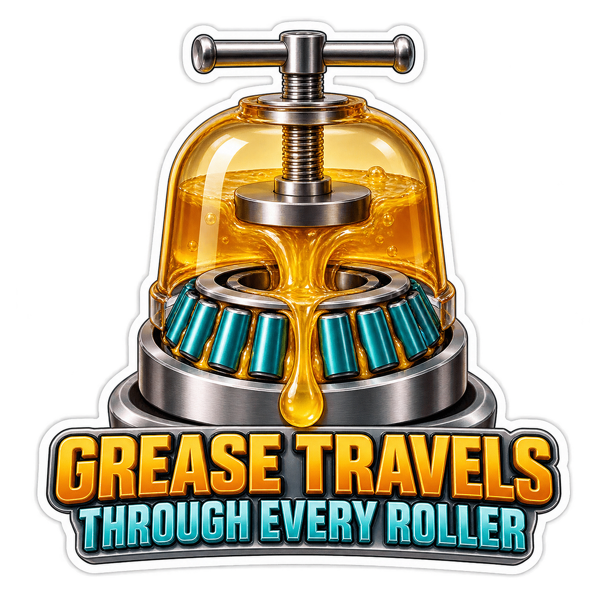 Wheel Bearing Grease Packer Vinyl Sticker Decal