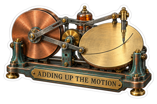 Adding Up Motion Mechanical Integrator Vinyl Sticker Decal