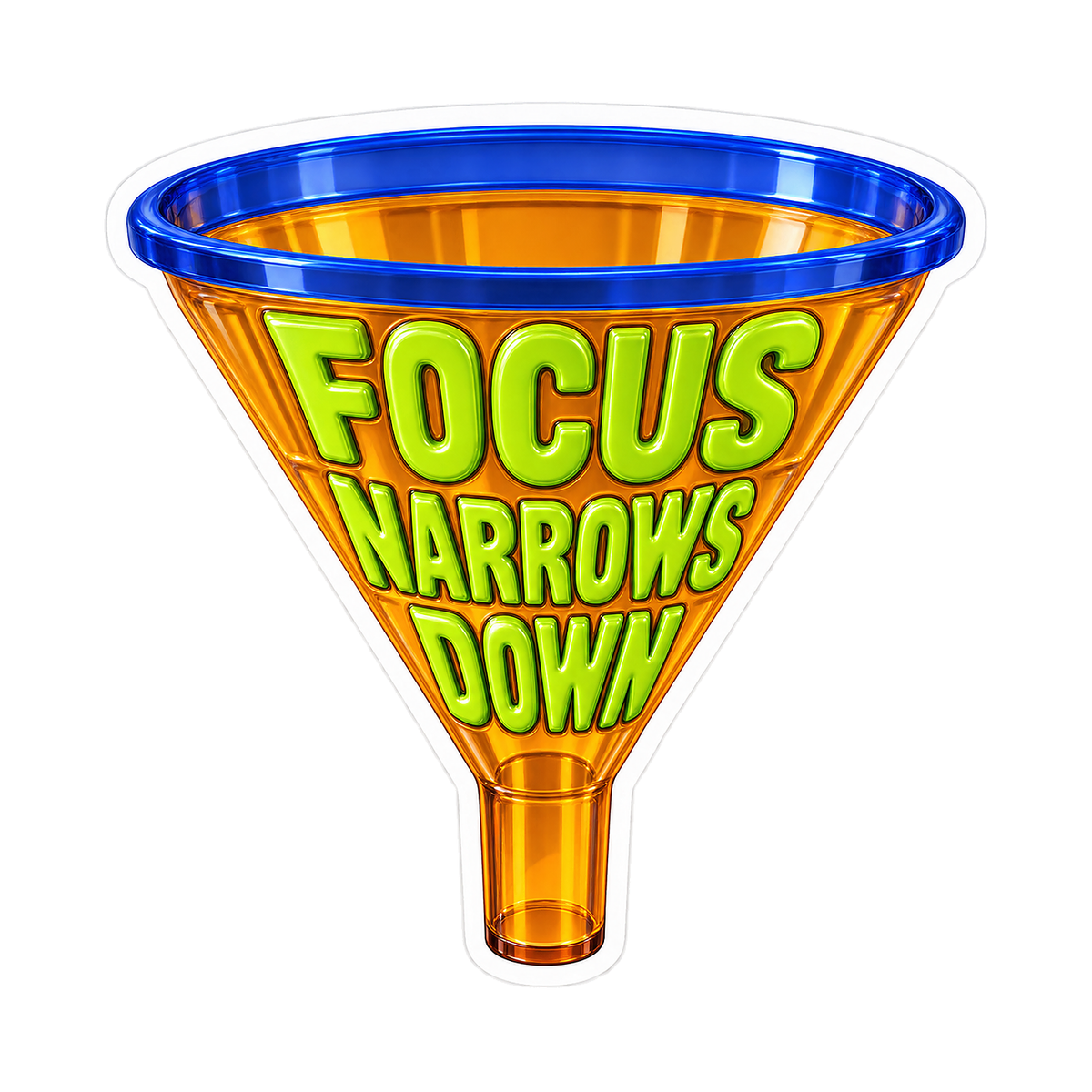 Focus Narrows Down Vinyl Sticker Decal
