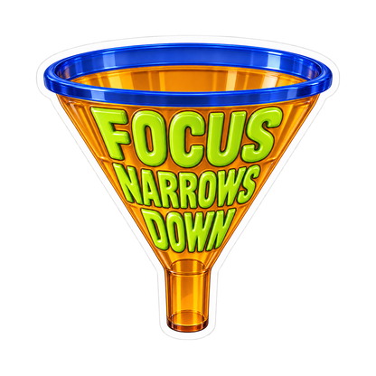 Focus Narrows Down Vinyl Sticker Decal
