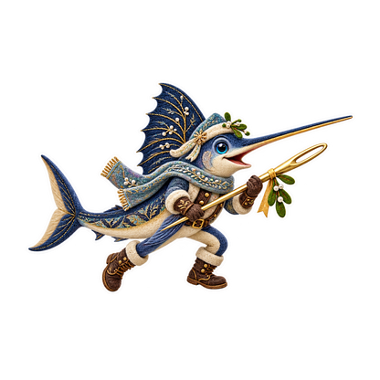 Jacquard Felt Swordfish Mistletoe Bodkin Threader Vinyl Sticker Decal