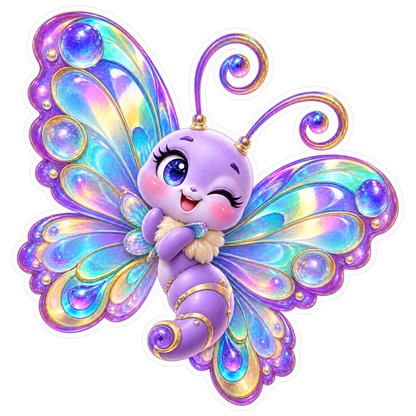 Iridescent Film Twirl Vinyl Sticker Decal