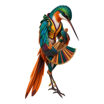 Linden Veneer Jacamar Papillote Fringe Comb Vinyl Sticker Decal