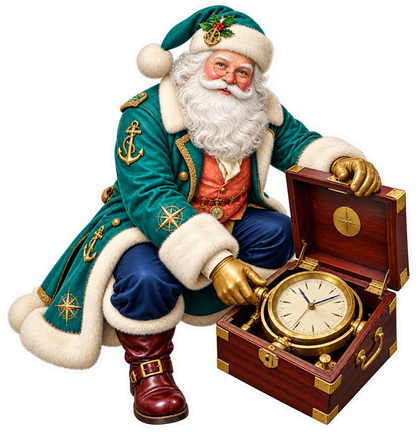 Santa Vintage Stitched Leather Rugby Ball Vinyl Sticker Decal
