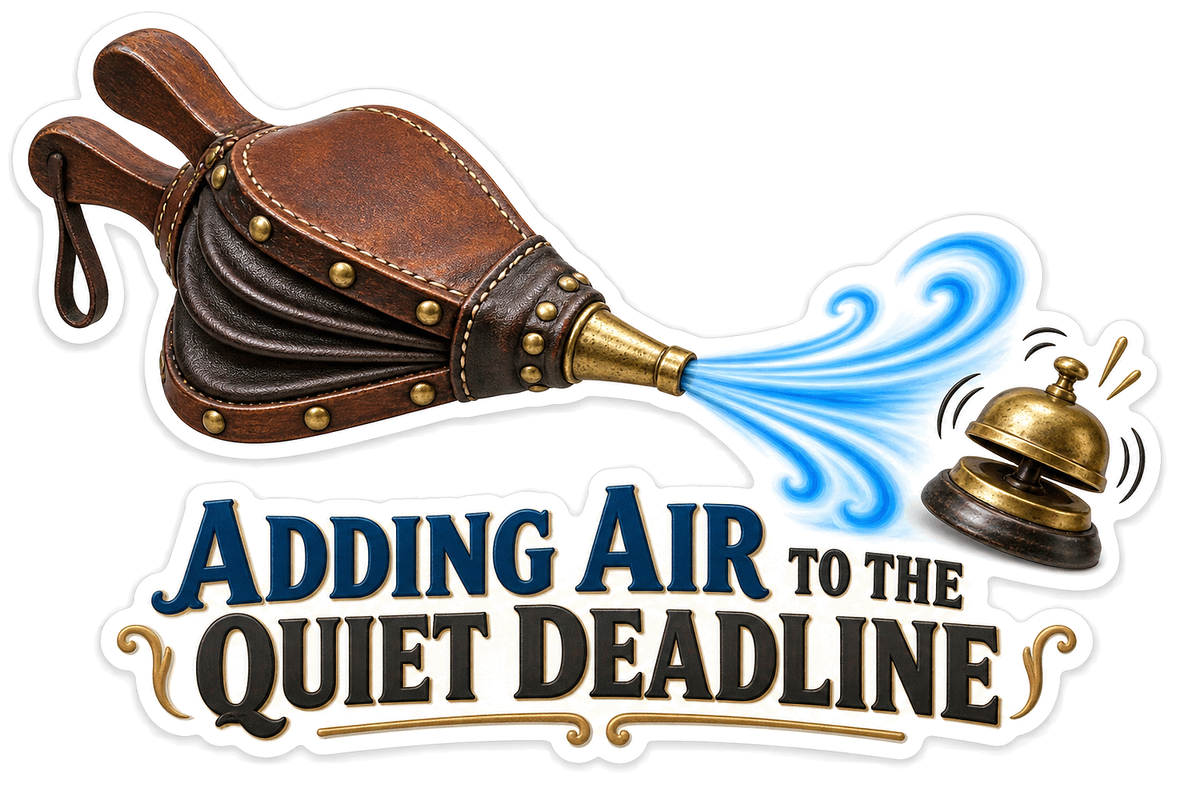 Adding Air Quiet Deadline Bellows Vinyl Sticker Decal