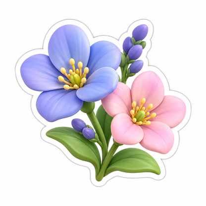 Two Airy Blossoms Vinyl Sticker Decal