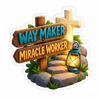 Way Maker Miracle Worker Vinyl Sticker Decal