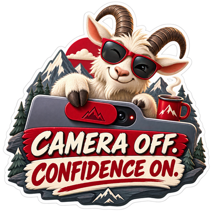 Camera Off Goat Vinyl Sticker Decal
