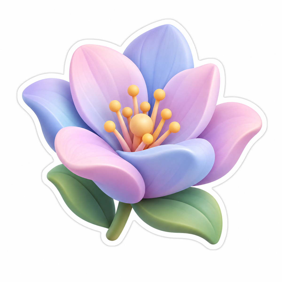 Delicate Abstract Flower Vinyl Sticker Decal