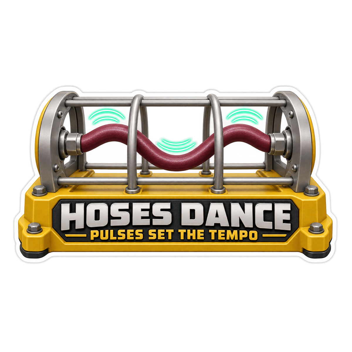 Power Steering Hose Pulse Whip Cage Vinyl Sticker Decal