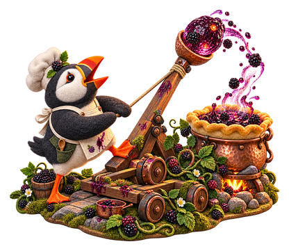 Needle Felt Puffin Spectral Jam Catapult Cook Vinyl Sticker Decal