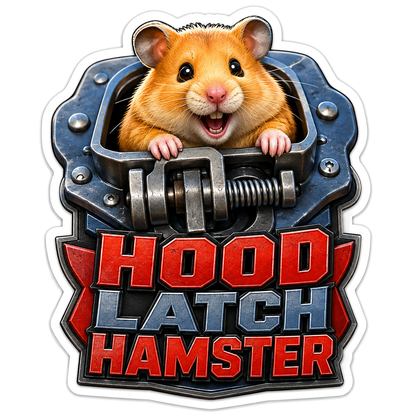 Hood Latch Hamster Vinyl Sticker Decal
